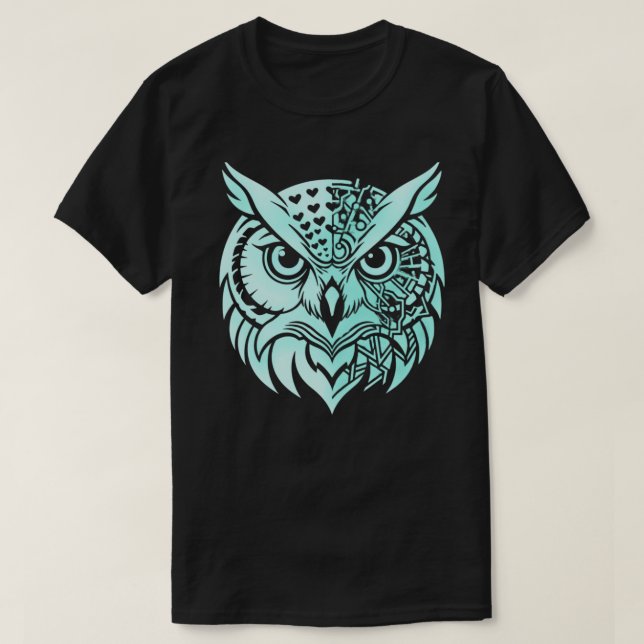 Abstrakt Uggleidentitet | Symbolisk Observatör Mod T Shirt (Design framsida)