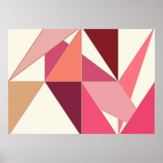 Abstrakt under mitten av århundradet, Triangles -  Poster (Framsidan)
