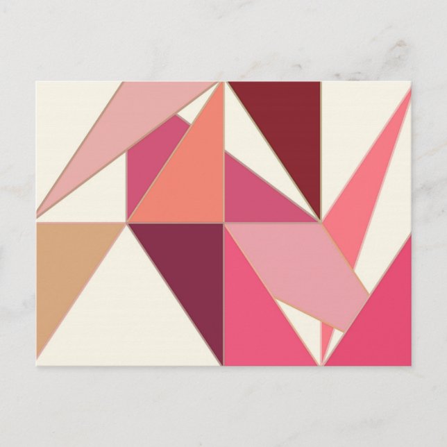 Abstrakt under mitten av århundradet, Triangles -  Vykort (Framsida)