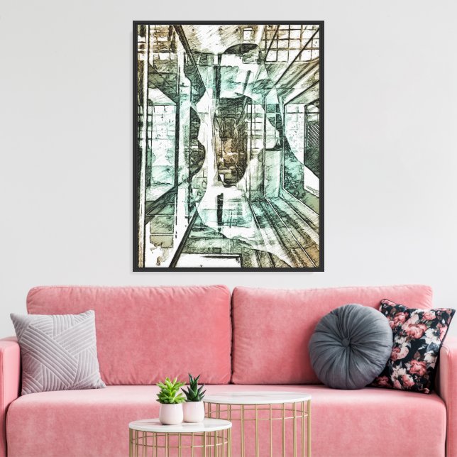 abstrakt undervattensduk tryck (Insitu (Vardagsrum))