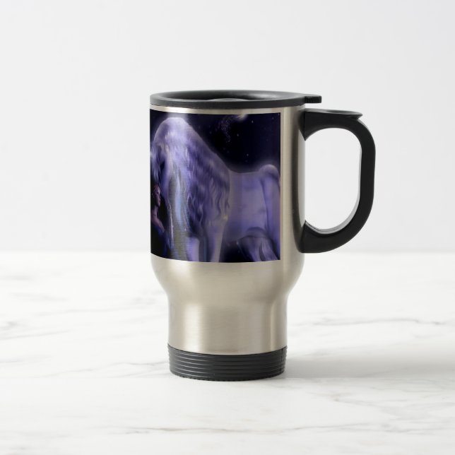 Abstrakt Unicorn för fantasiPuple fe Resemugg (Höger)