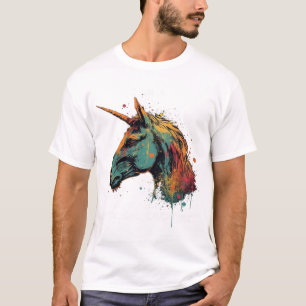 Abstrakt Unicorn T Shirt