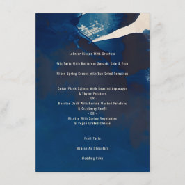 Abstrakt Unik marin Bläck-målning Bröllop Meny