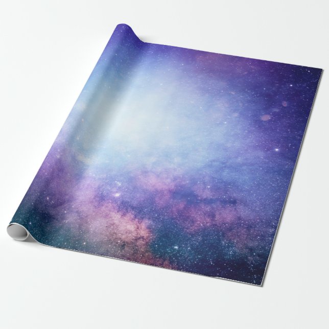 Abstrakt universum rökstjärnor presentpapper (Utrullad)