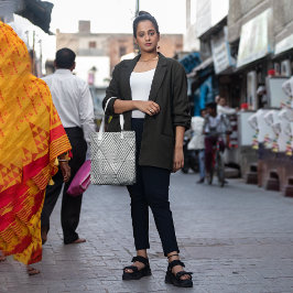 Abstrakt upprepa linjer tygkasse