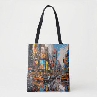 Abstrakt Urban City Street Painting Tygkasse