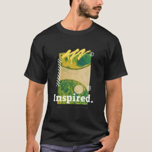 Abstrakt Urban Konst Grön & Gul Estetik T Shirt