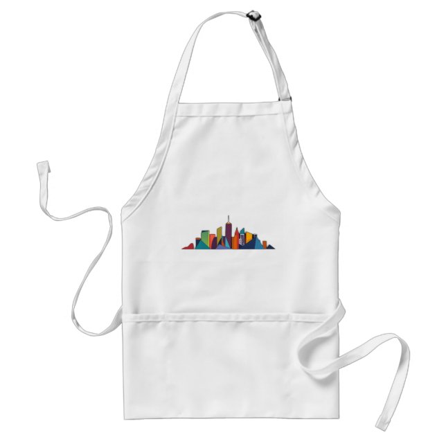 Abstrakt Urban Skyline Vector Förkläde (Framsidan)
