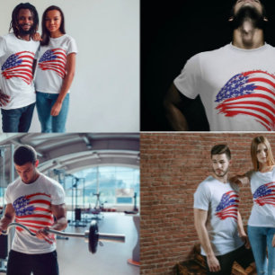 abstrakt USA flagga tshirt T Shirt
