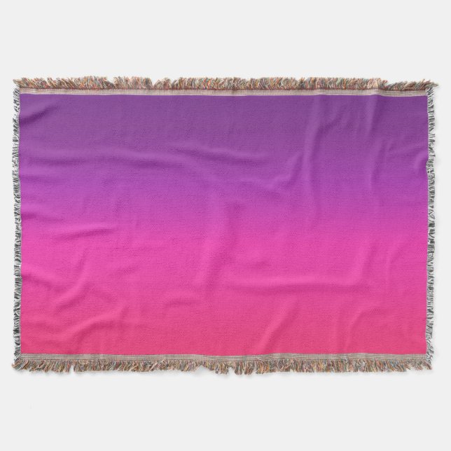Abstrakt utformning av Neon Lila och rosa Combre Filt (Framsidan)