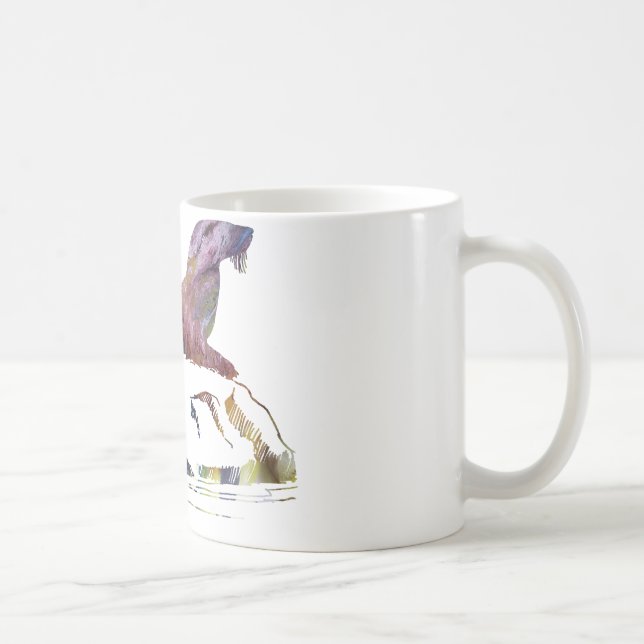 Abstrakt uttersilhouette kaffemugg (Höger)