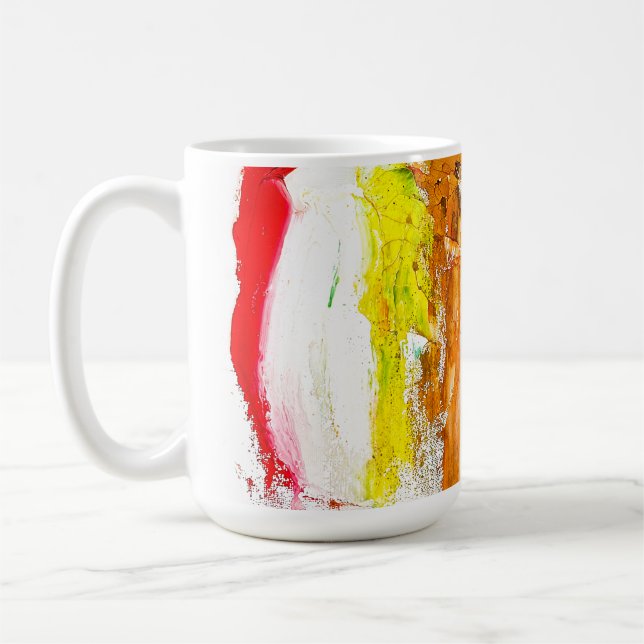 Abstrakt Uttryck för Figurer i Rörelse Kaffemugg (Vänster)