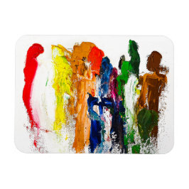 Abstrakt Uttryck för Figurer i Rörelse Magnet