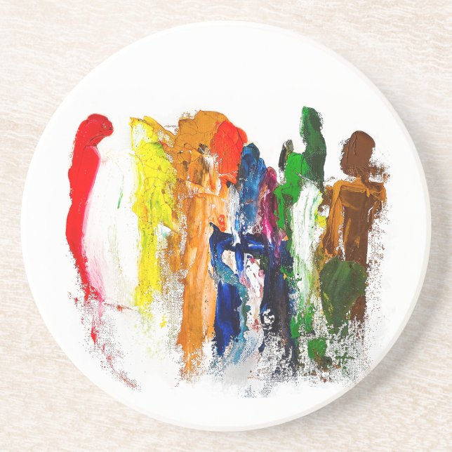 Abstrakt Uttryck för Figurer i Rörelse Underlägg (Framsidan)