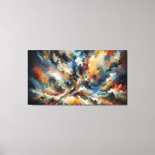 🎨 Abstrakt Uttrycks väggkonst: Canvastryck