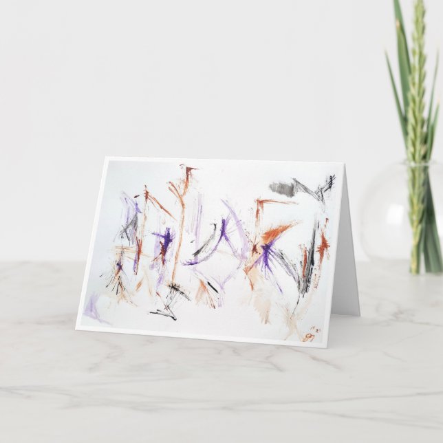 Abstrakt Uttryckskort "Upliiting Ord" Kort (Framsida)