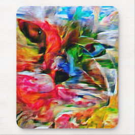 Abstrakt: Uttryckssymbol för kattutskrift" Musmatta