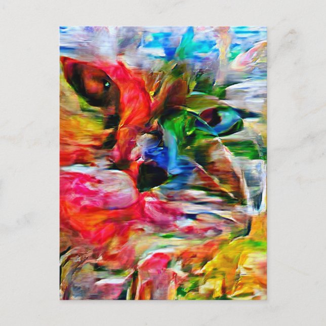 Abstrakt: Uttryckssymbol för kattutskrift" Vykort (Framsida)