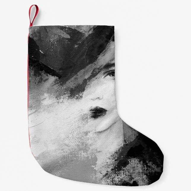 Abstrakt vacker kvinna. mode illustration. ac liten julstrumpa (Framsidan)