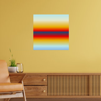 Abstrakt Vacker Solnedgång Soluppgång Ocean Horiso Poster