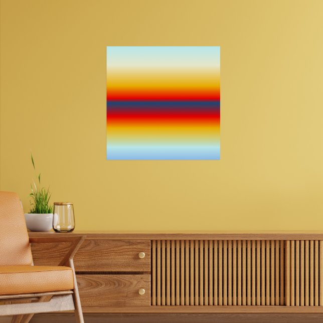 Abstrakt Vacker Solnedgång Soluppgång Ocean Horiso Poster (Vardagsrum 2)