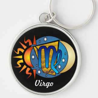 Abstrakt våg Keychain Rund Silverfärgad Nyckelring