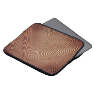 Abstrakt Vågar Brown Laptop sleeve
