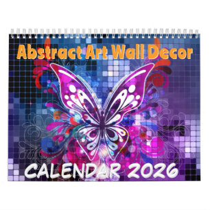 Abstrakt Väggdekor - 2026 Kalender