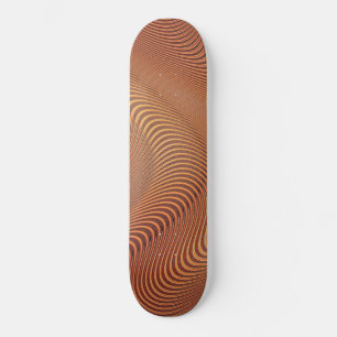 Abstrakt Vågigt Skattbord Mini Skateboard Bräda 18,5 Cm