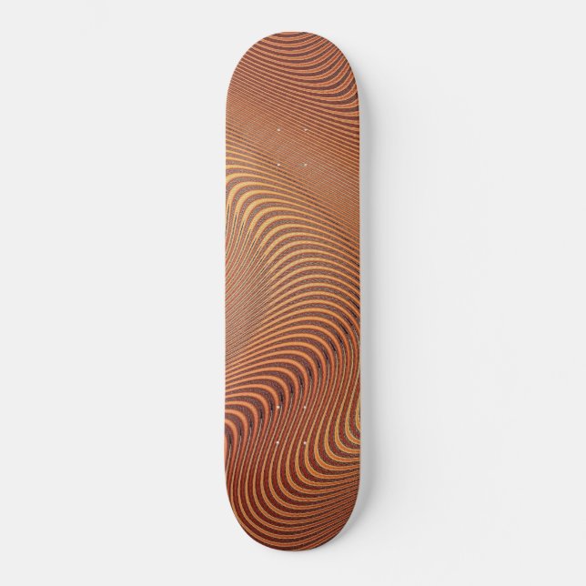 Abstrakt Vågigt Skattbord Mini Skateboard Bräda 18,5 Cm (Framsida)