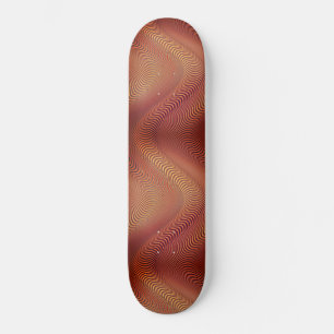 Abstrakt Vågigt Skattbord Mini Skateboard Bräda 18,5 Cm
