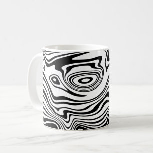 Abstrakt Vågigt stripe-kaffe Mugg