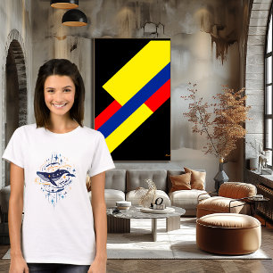 Abstrakt Valdesign med Celestiala Tema T Shirt