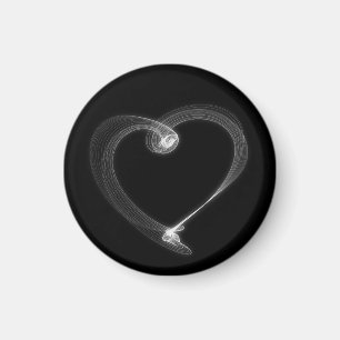 Abstrakt Valentindagen Heart Magnet