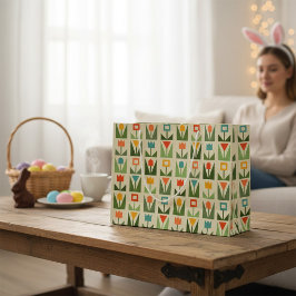 Abstrakt vårblomma stor presentpåse