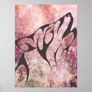 Abstrakt vargtryckaffisch poster