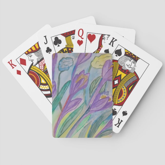 Abstrakt Vårkrokus Casinokort (Baksidan)