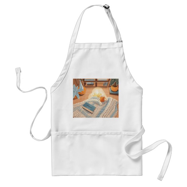 Abstrakt varm mysig Boho stil Förkläde (Framsidan)