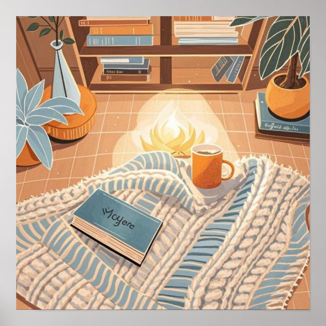 Abstrakt varm mysig Boho-stil Poster (Framsidan)