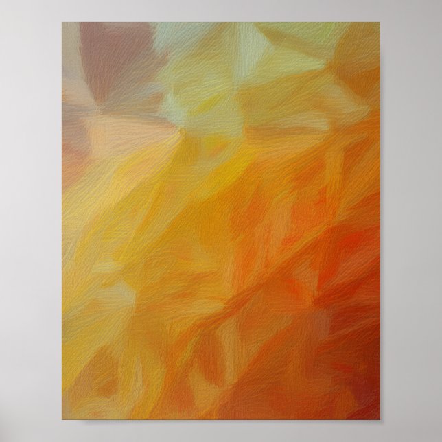 Abstrakt värme: Impressionistisk mosaik Poster (Framsidan)