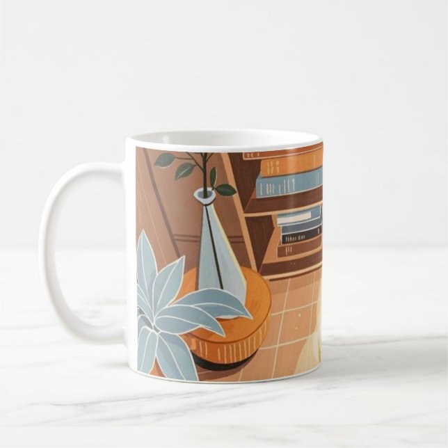 Abstrakt varmt mysiga Boho stil Kaffemugg (Vänster)