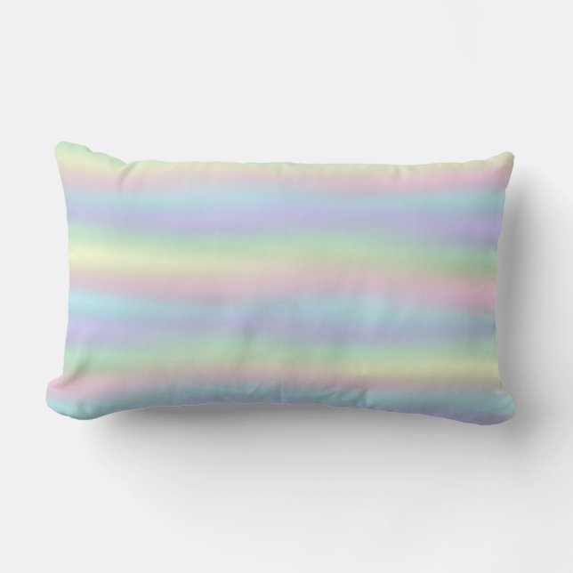 Abstrakt vätska Pastell Färg Design  Lumbarkudde (Framsida)