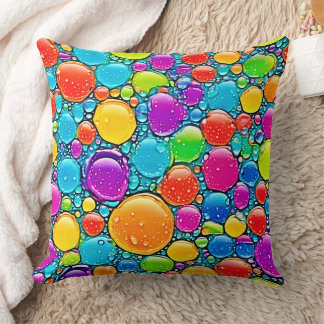 Abstrakt vätskedroppar kudde (Filt)