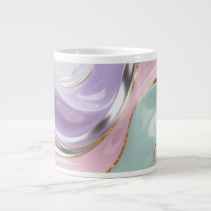 Abstrakt vätskekonst Pastellmugg – Trendig pastell Jumbo Mugg