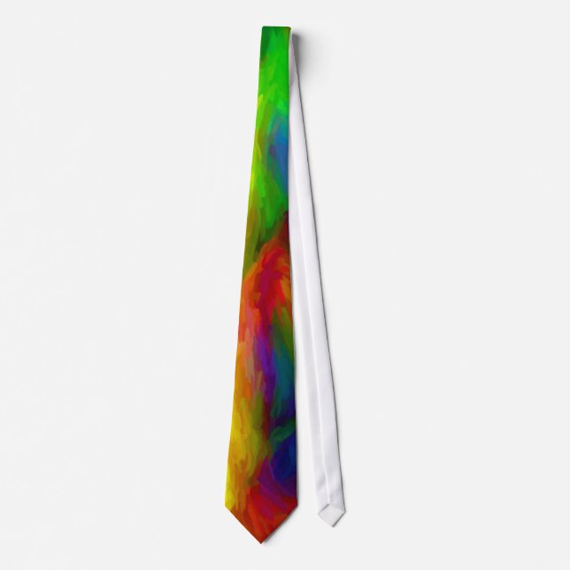 Abstrakt Vatten Färg Necktie Slips (Framsida)