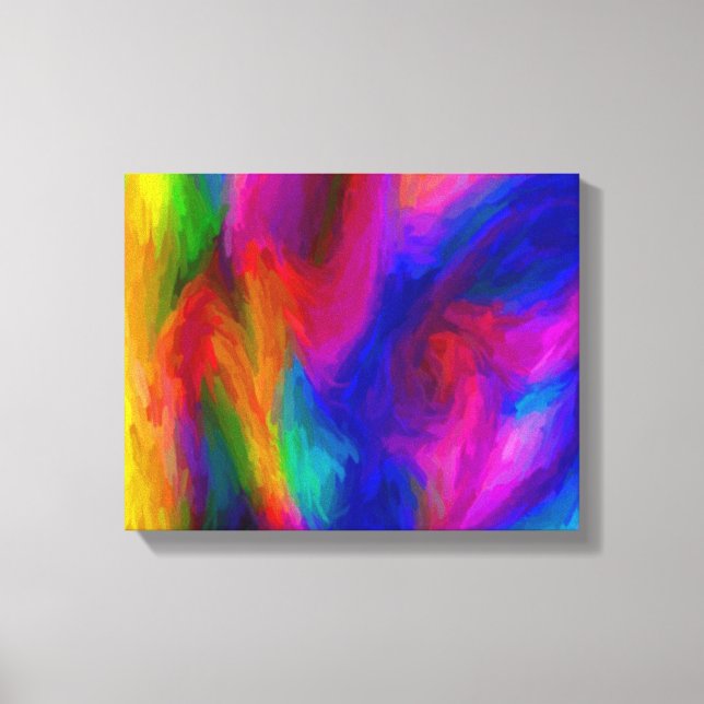 Abstrakt Vatten Färg Stretched Canvas (Framsida)