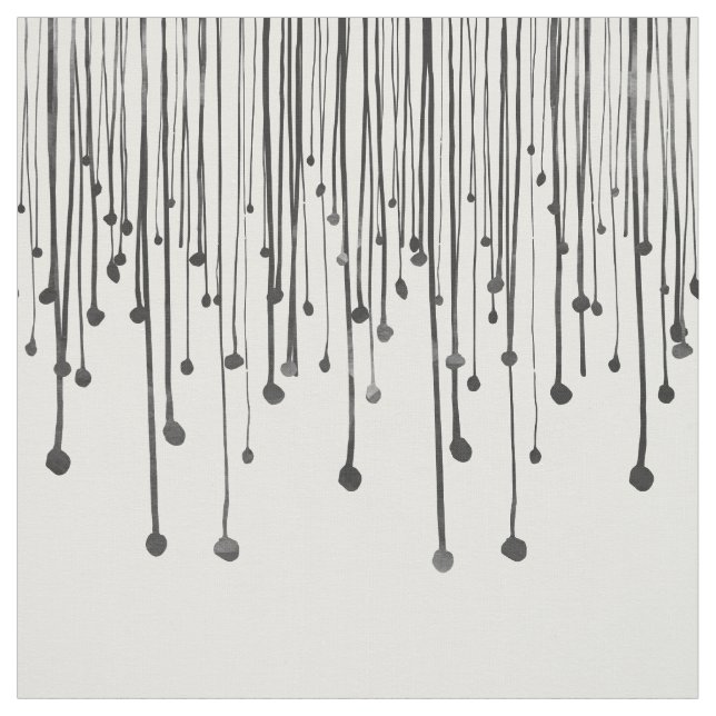 Abstrakt vatten för hand plockadesvartvit tappar tyg (Provkarta)