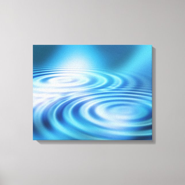 Abstrakt Vatten Ripples Wrapped Canvas Skriv ut (Framsida)