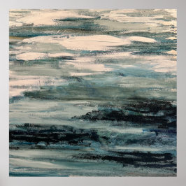 Abstrakt Vatten Scape-målning Poster