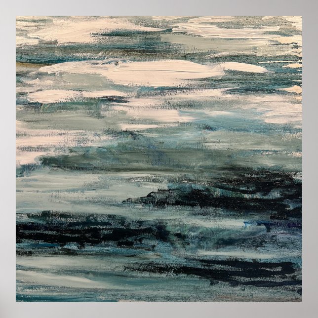 Abstrakt Vatten Scape-målning Poster (Framsidan)